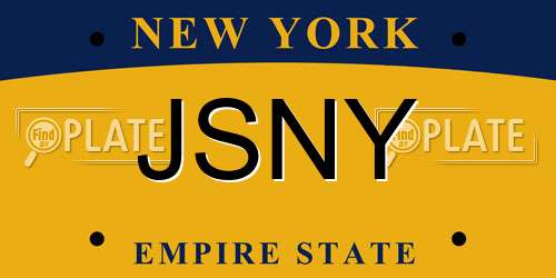 JSNY New York License Plate