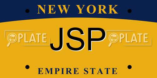 JSP New York License Plate