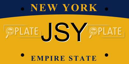 JSY New York License Plate