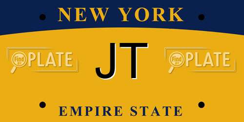 JT New York License Plate