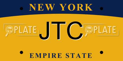 JTC New York License Plate