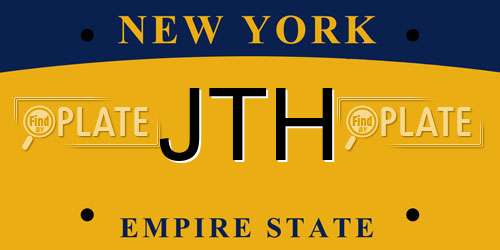 JTH New York License Plate