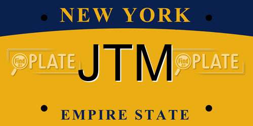JTM New York License Plate