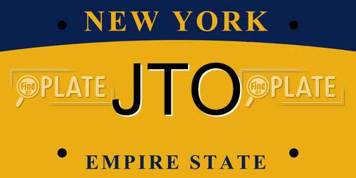 JTO New York License Plate