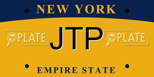 JTP New York License Plate