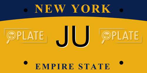 JU New York License Plate