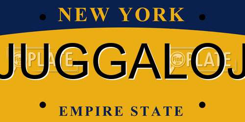 JUGGALOJ New York License Plate