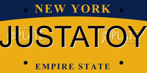 JUSTATOY New York License Plate