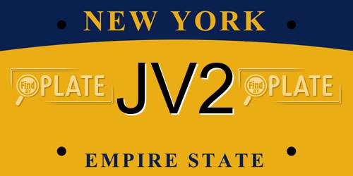 JV2 New York License Plate