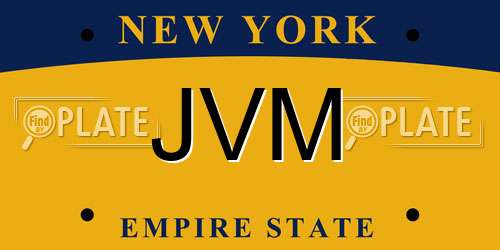 JVM New York License Plate