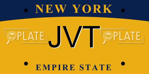 JVT New York License Plate