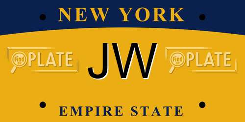 JW New York License Plate