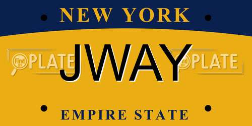 JWAY New York License Plate