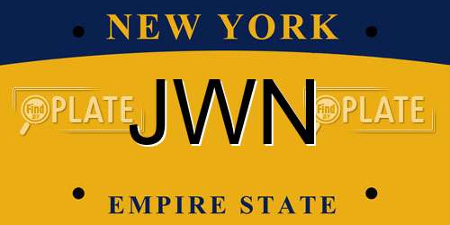 JWN New York License Plate