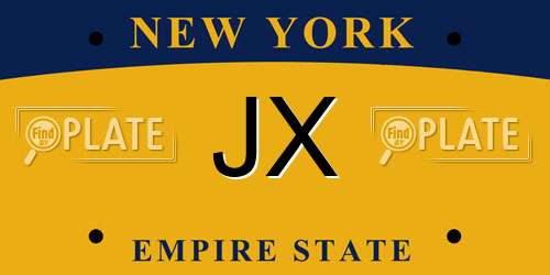 JX New York License Plate