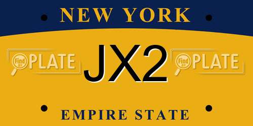 JX2 New York License Plate