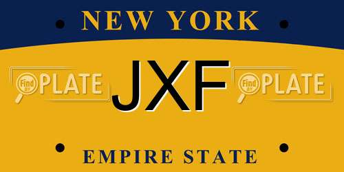 JXF New York License Plate