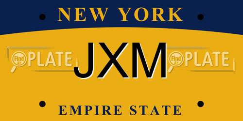 JXM New York License Plate