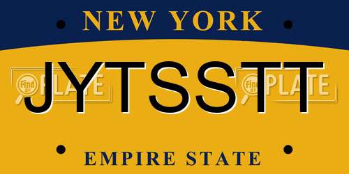 JYTSSTT New York License Plate