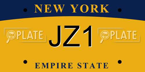 JZ1 New York License Plate