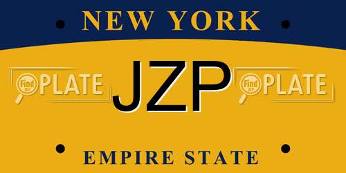 JZP New York License Plate