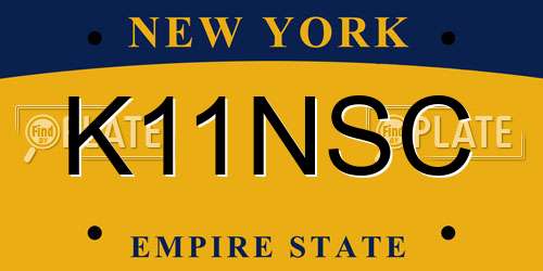 K11NSC New York License Plate