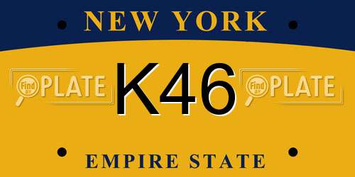 K46 New York License Plate