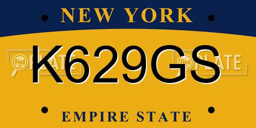 K629GS New York License Plate
