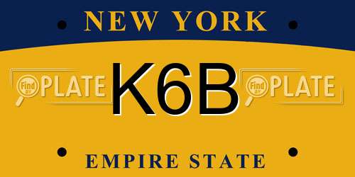 K6B New York License Plate