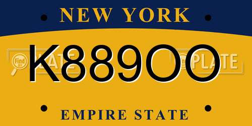K889OO New York License Plate
