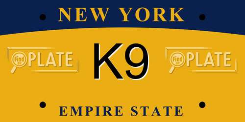 K9 New York License Plate