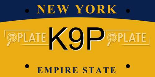 K9P New York License Plate