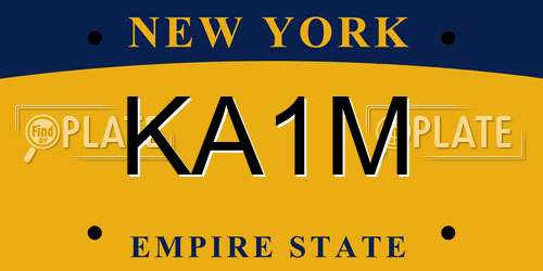 KA1M New York License Plate