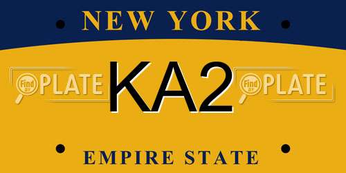 KA2 New York License Plate