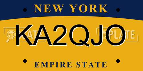 KA2QJO New York License Plate