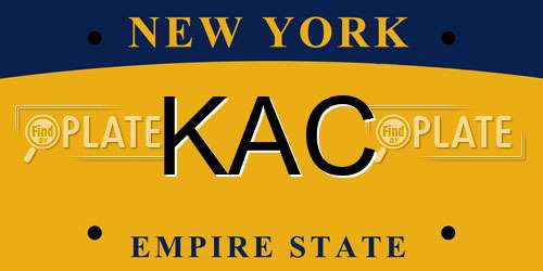 KAC New York License Plate
