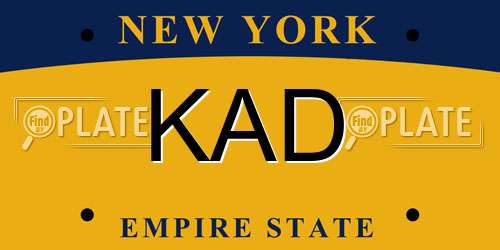 KAD New York License Plate