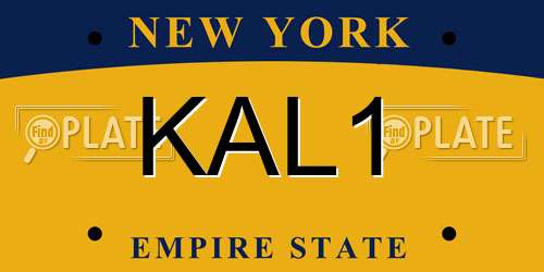 KAL1 New York License Plate
