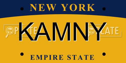 KAMNY New York License Plate