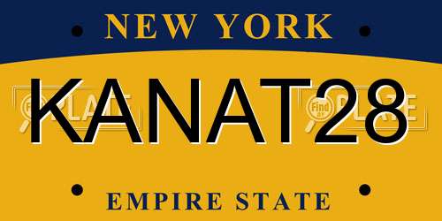 KANAT28 New York License Plate
