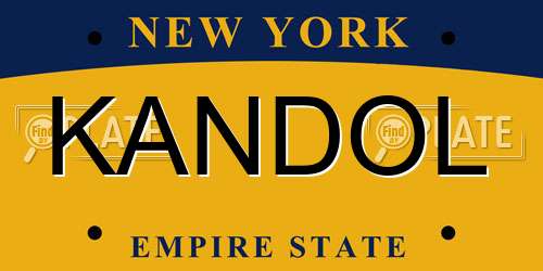 KANDOL New York License Plate