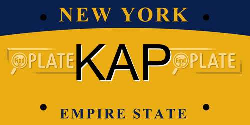 KAP New York License Plate