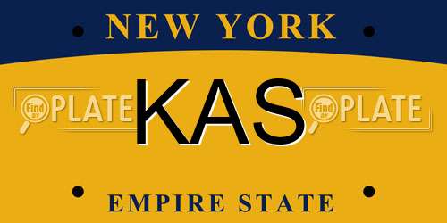 KAS New York License Plate