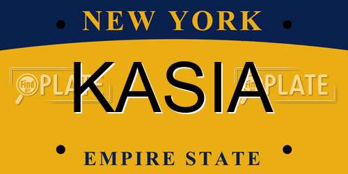 KASIA New York License Plate