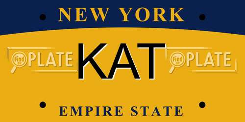 KAT New York License Plate
