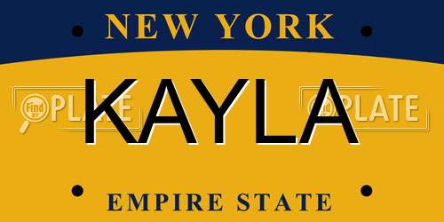 KAYLA New York License Plate