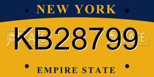 KB28799 New York License Plate