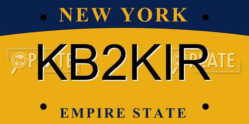 KB2KIR New York License Plate