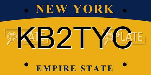 KB2TYC New York License Plate