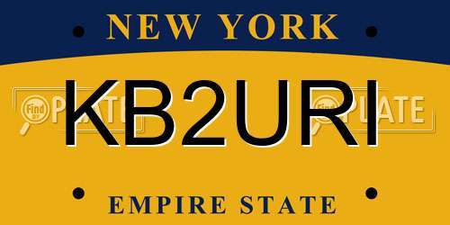 KB2URI New York License Plate